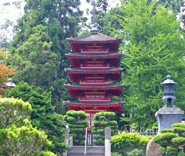 pagoda and stairs